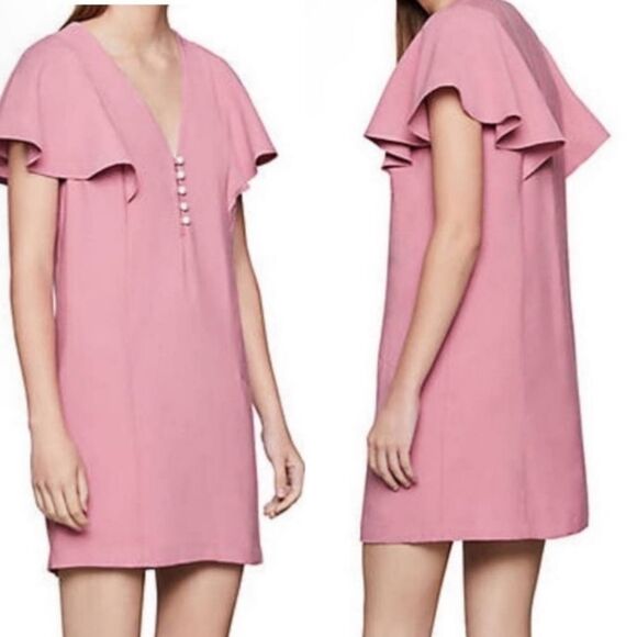 BCBGeneration Dresses & Skirts - BCBGeneration Mauve Pink Flutter Sleeve Shift Dress